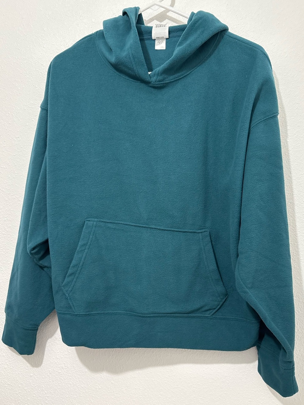 New Victorias Secret Pink Sleep Hoodie Fleece Pullover Women's Medium Teal Crop